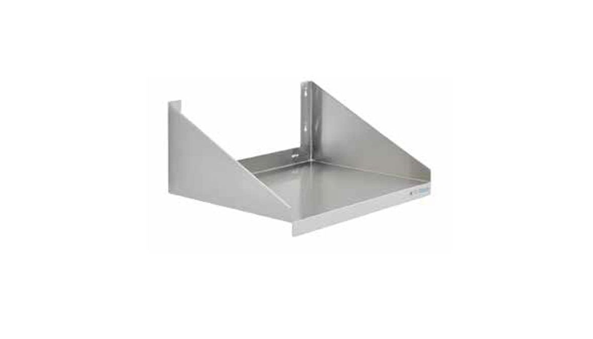 Estante de pared para microondas de acero inoxidable